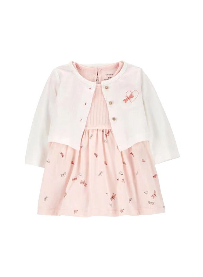 RedMapleTEK 2-Piece Set Of Baby Girl Jacket And Short-Sleeved Dress - Image 1