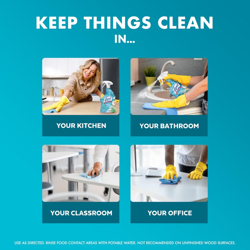 Lysol All Purpose Cleaner Spray, Multi-Purpose Disinfecting Spray, Kitchen & Bathroom Cleaner, Coconut & Sea Minerals Scent, 32 Fl Oz - Image 4