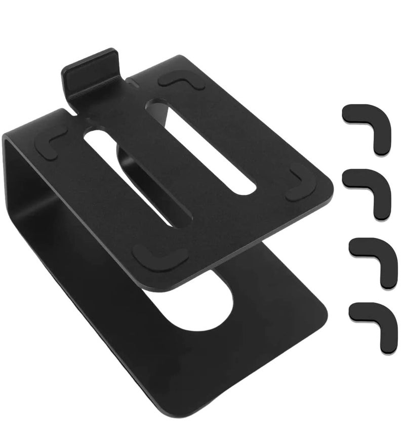 Techzere Desktop Speaker Stands 1 Pair for External Sound System Monitors or Computer Speakers - Home Office or Gaming Desk (Black) - Image 4