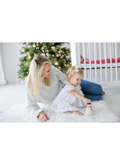 pearhead Pearhead Christmas Snowman Stacking Toy Set, Holiday Toys for Toddlers, Baby Nursery Holiday Décor, Wooden Sorting and Stacking Tower Educational Toy, for Kids  - Image 4