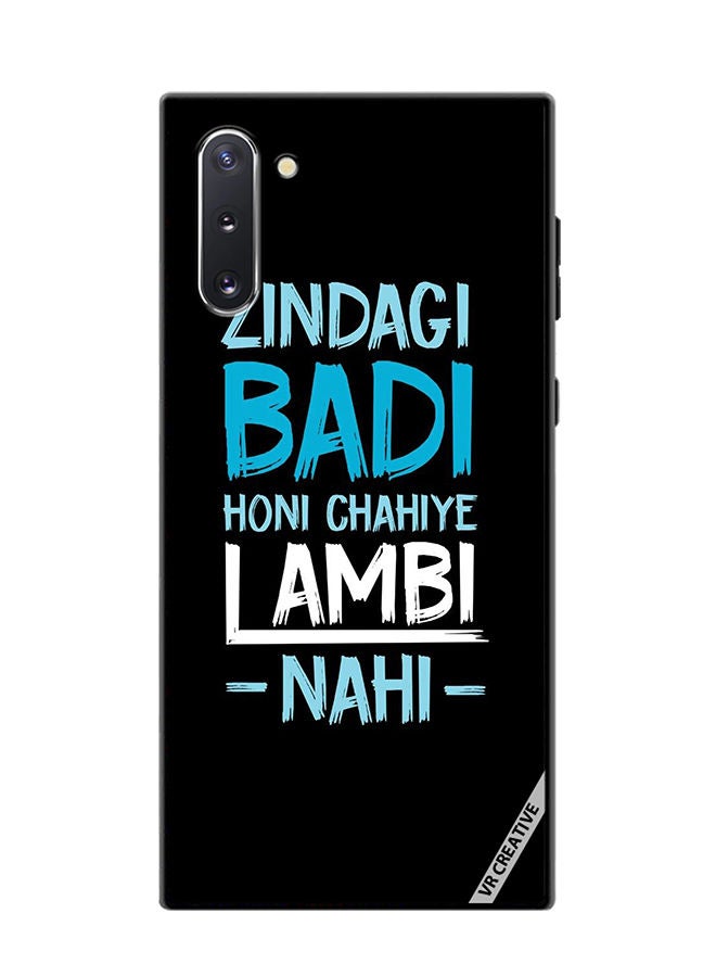 VR CREATIVE Protective Case Cover For Samsung Galaxy Note10 5G Zindagi Badi Honi Chaiye Design Multicolour - Image 1