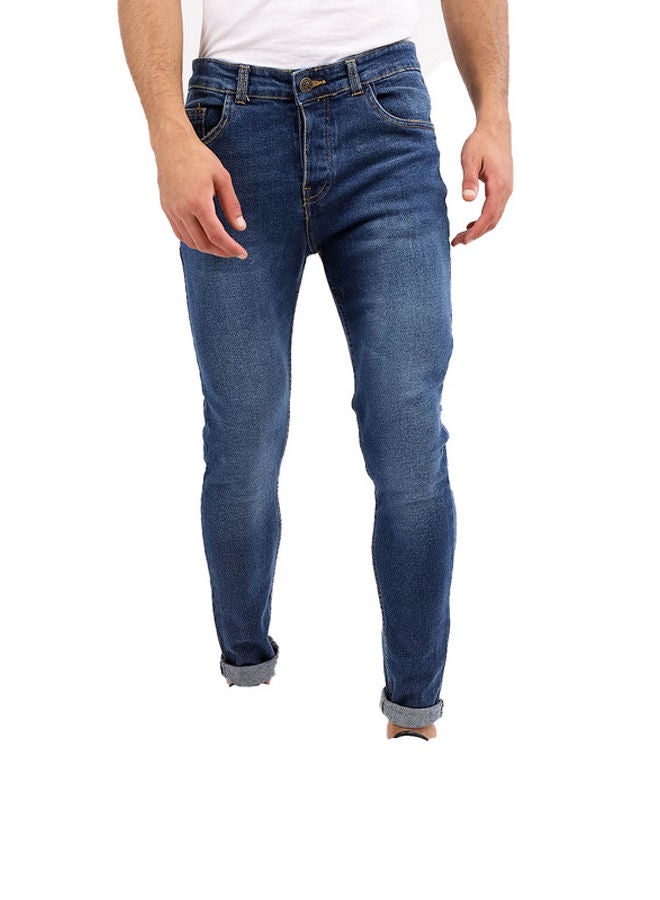 WHITE RABBIT White Rabbit Slim Fit Heather Dark Blue Jeans  - Image 1