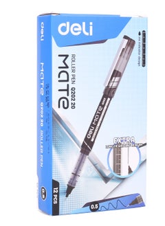 Deli 12-Piece Roller Pen 0.5mm Tip Black Ink  - Image 5