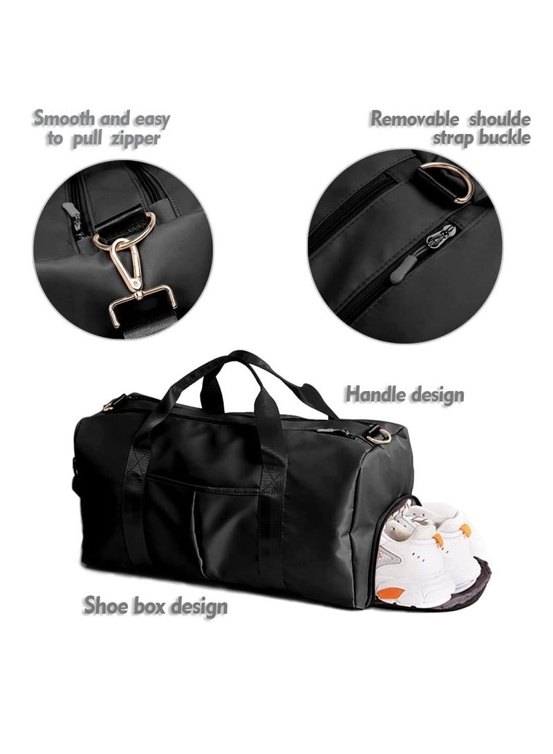 اللياقة البدنية حقيبة ، حقيبة مخصصة أحذية اللياقة البدنية للماء حقيبة رياضية ، الجافة والرطبة فصل نوع اللياقة البدنية حقيبة ، حقيبة يد مع قدرة كبيرة على الطرق الوعرة حقيبة ثابتة مع حزام الأحذية المقصورة ، ومناسبة للسفر ، اللياقة البدنية ، ممارسة في الهواء الطلق ، بين عشية وضحاها وعطلات نهاية الأسبوع ( أسود ) - Image 3