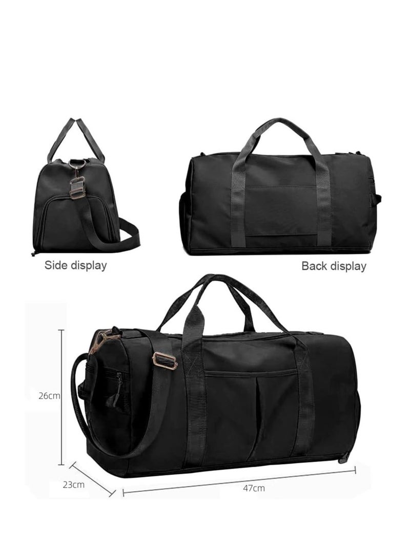 اللياقة البدنية حقيبة ، حقيبة مخصصة أحذية اللياقة البدنية للماء حقيبة رياضية ، الجافة والرطبة فصل نوع اللياقة البدنية حقيبة ، حقيبة يد مع قدرة كبيرة على الطرق الوعرة حقيبة ثابتة مع حزام الأحذية المقصورة ، ومناسبة للسفر ، اللياقة البدنية ، ممارسة في الهواء الطلق ، بين عشية وضحاها وعطلات نهاية الأسبوع ( أسود ) - Image 2