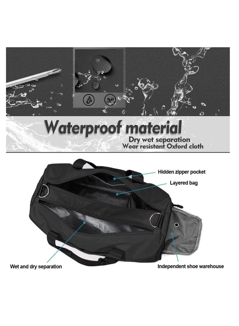 اللياقة البدنية حقيبة ، حقيبة مخصصة أحذية اللياقة البدنية للماء حقيبة رياضية ، الجافة والرطبة فصل نوع اللياقة البدنية حقيبة ، حقيبة يد مع قدرة كبيرة على الطرق الوعرة حقيبة ثابتة مع حزام الأحذية المقصورة ، ومناسبة للسفر ، اللياقة البدنية ، ممارسة في الهواء الطلق ، بين عشية وضحاها وعطلات نهاية الأسبوع ( أسود ) - Image 5