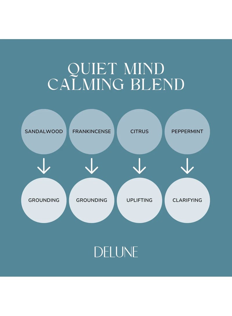 Delune Quiet Mind - Calm - Wellbeing Essential Oil Blend - Image 3