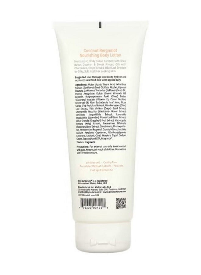 مايلد باي نيتشير Nourishing Body Lotion Coconut Bergamot  8 fl oz 236 ml - Image 2