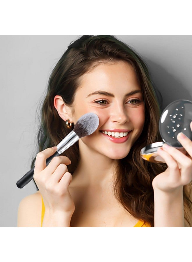 Energy Blush Brush For Makeup Cheeks Tapered Highlighter Face Makeup Brush For Loosecreamminerals Or Pressed Blusher Contour Bronzer Setting Powders Fluffy Large Powder Brush Vegan Synthetic Black - Image 4