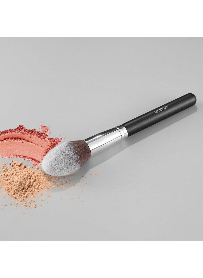 Energy Blush Brush For Makeup Cheeks Tapered Highlighter Face Makeup Brush For Loosecreamminerals Or Pressed Blusher Contour Bronzer Setting Powders Fluffy Large Powder Brush Vegan Synthetic Black - Image 3