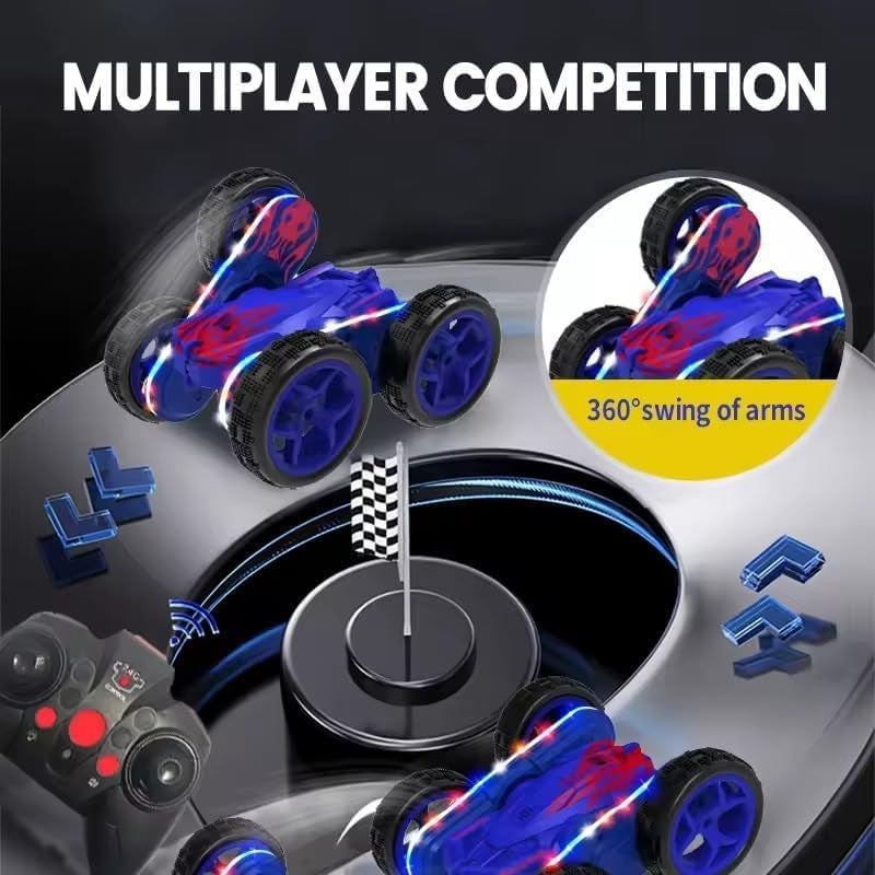 Amitasha 360° Rotate Stunt Car 4x4 Remote Control Car Dual Sided 4WD RC Car 4 Wheel Drive with Rechargeable Battery for Kids Boys Birthday Gift - Image 5