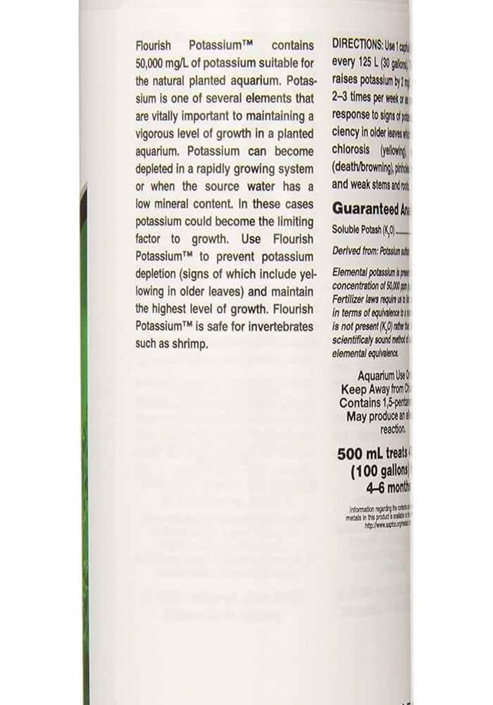 Seachem مكمل سيتشيم فلورش البوتاسيوم السائل للأحواض المزروعة - 500 مل - Image 2
