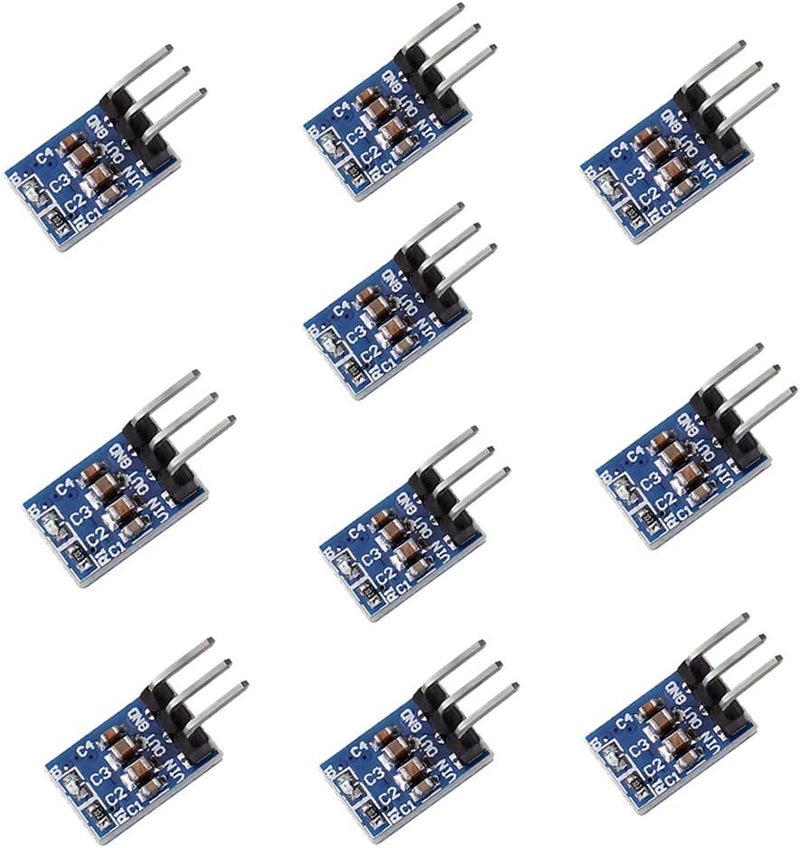 ANMBEST 10 Pack 3 Pins AMS1117-3.3 DC 4.75V-12V to 3.3V Voltage Regulator Step Down Power Supply Buck Module 800mA - Image 1