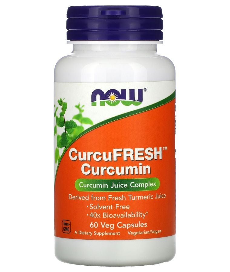 now CurcuFresh Curcumin 500 mg 60 Veg Capsules