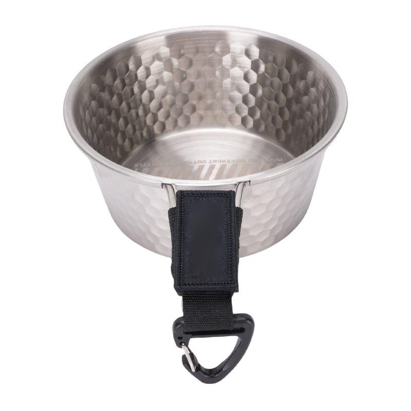 304 Stainless Steel Camping Bowl With Hook Handle Non Stick Portable For Camping Picnic RV Travel - Image 4