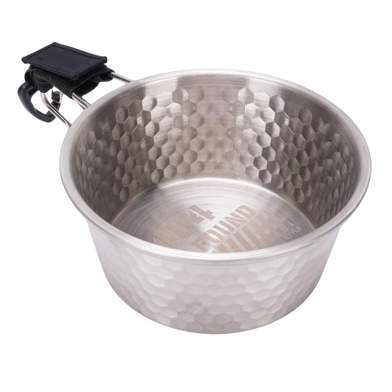 304 Stainless Steel Camping Bowl With Hook Handle Non Stick Portable For Camping Picnic RV Travel - Image 2