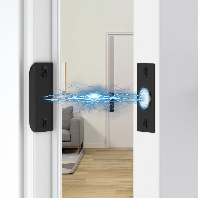 Jiayi Closet Magnetic Catch Door Ball Catch Jiayi 2 Pack Door Ball Magnetic Latch Replacement Hardware Black Roller Door Latch Top Door Adjustable for Invisible Closet Gate Pantry Magnet Closing - Image 2