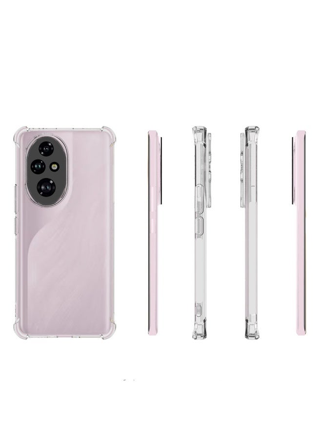 ثلاثة نمور for Honor 200 5G 2PCs غطاء الحالة الناعمة, حماية مكافحة الانقطاع, مكافحة بصمة الأصابع, دائمة, سهلة التنظيف والتثبيت, حالة واقية متجمدة + شفافة أربعة زاوية مكافحة الانقطاع حالة واقية - Image 4