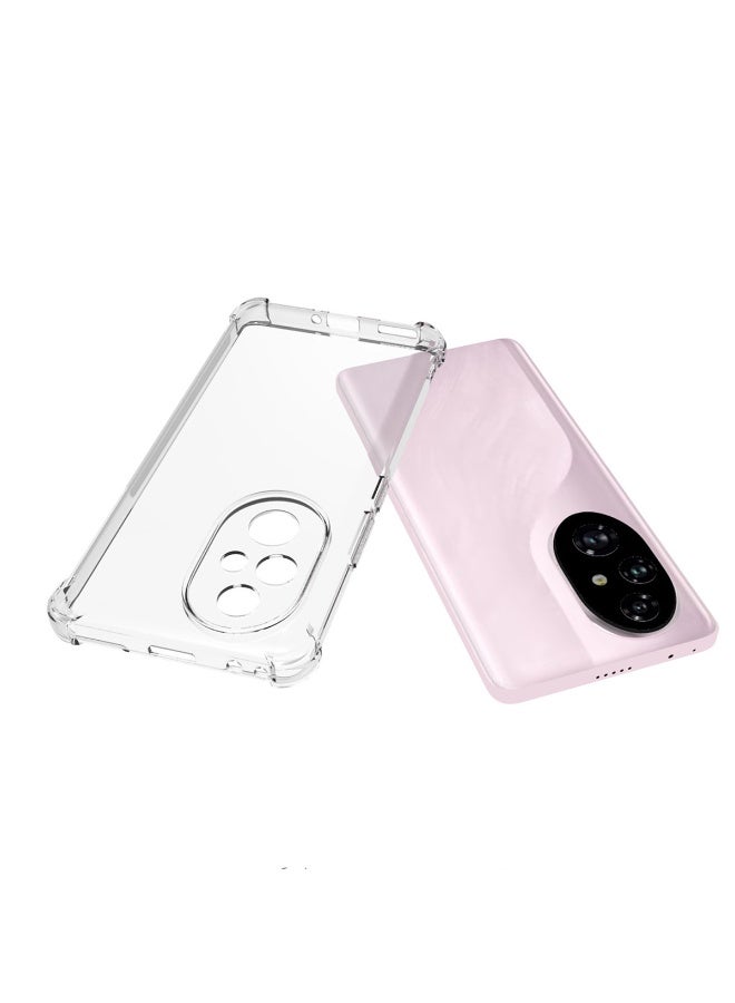 ثلاثة نمور for Honor 200 5G 2PCs غطاء الحالة الناعمة, حماية مكافحة الانقطاع, مكافحة بصمة الأصابع, دائمة, سهلة التنظيف والتثبيت, حالة واقية متجمدة + شفافة أربعة زاوية مكافحة الانقطاع حالة واقية - Image 2