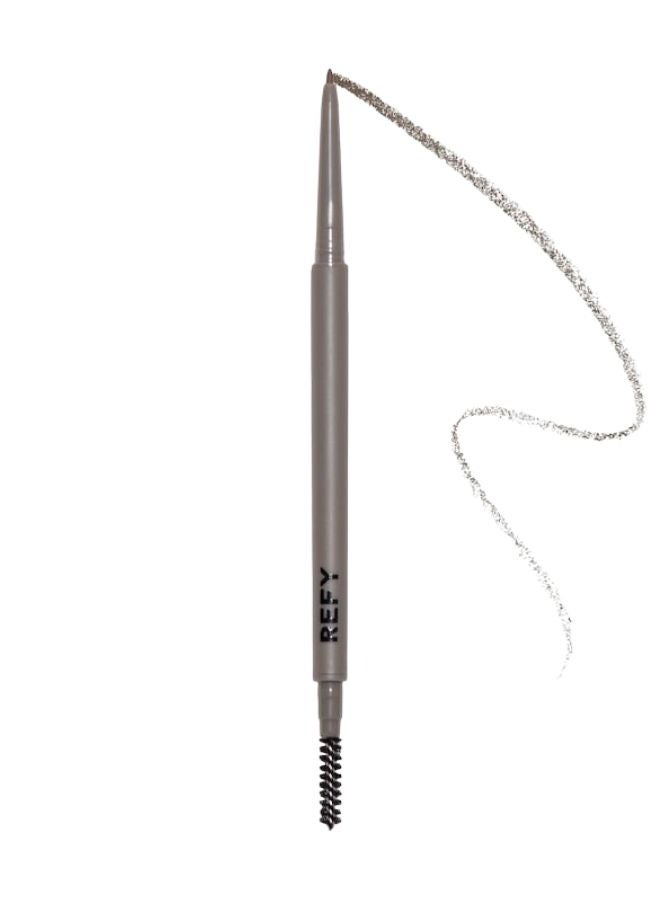 REFY Brow Pencil  Medium - Medium Brown with a Neutral Tone, Ultra-Fine Precision Brow Pencil, Hair-Like Strokes, Long-Wearing Definition, Built-In Spoolie, 0.002 oz / 0.06 g - Image 1