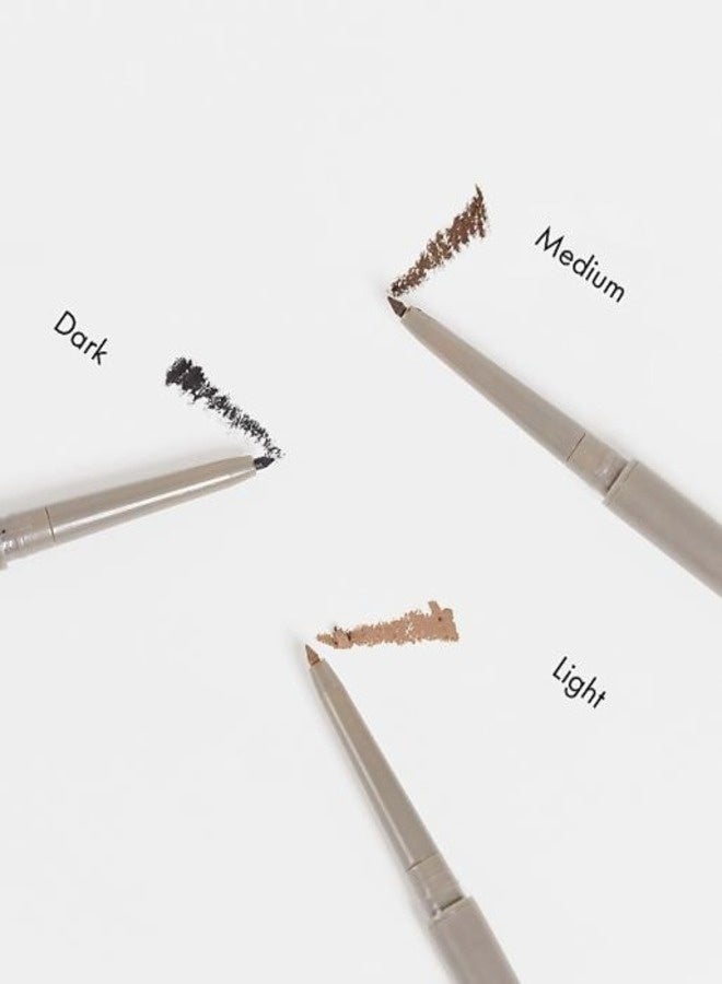 REFY Brow Pencil  Medium - Medium Brown with a Neutral Tone, Ultra-Fine Precision Brow Pencil, Hair-Like Strokes, Long-Wearing Definition, Built-In Spoolie, 0.002 oz / 0.06 g - Image 5