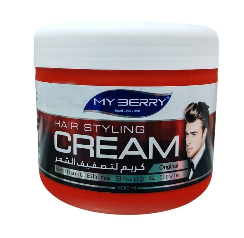 My Berry Original Hair Styling Cream 300ml – Alcohol-Free & Oil-Free Formula for Brilliant Shine, Shape & Long-Lasting Style