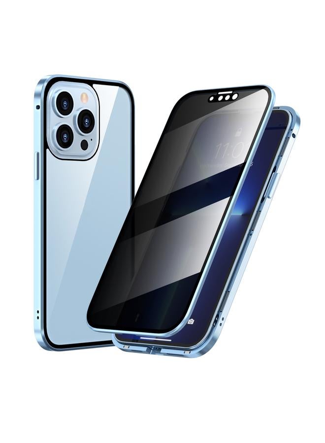 اس-توب جراب لهاتف iPhone 13 Pro Max مضاد للتجسس بإطار معدني مغناطيسي وغطاء هاتف من الزجاج المقوى مزدوج الجوانب - Image 1