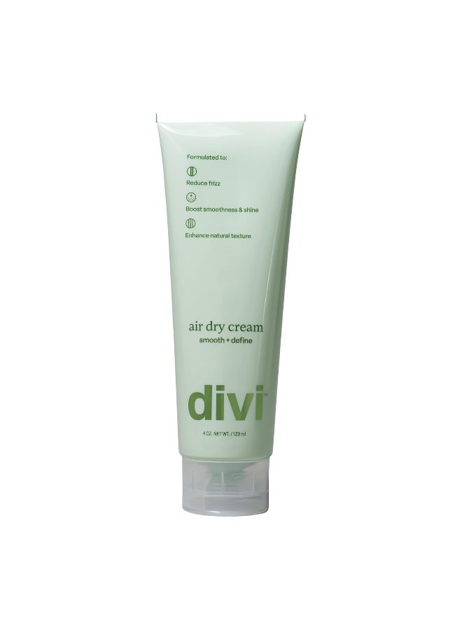 DiVi Air Dry Styling Cream - Fights Frizz for 24 hrs, for Natural Hair Texture, Smooths & Defines Curls - 4 Oz - Image 1
