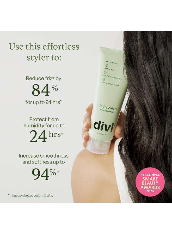 DiVi Air Dry Styling Cream - Fights Frizz for 24 hrs, for Natural Hair Texture, Smooths & Defines Curls - 4 Oz - Image 2
