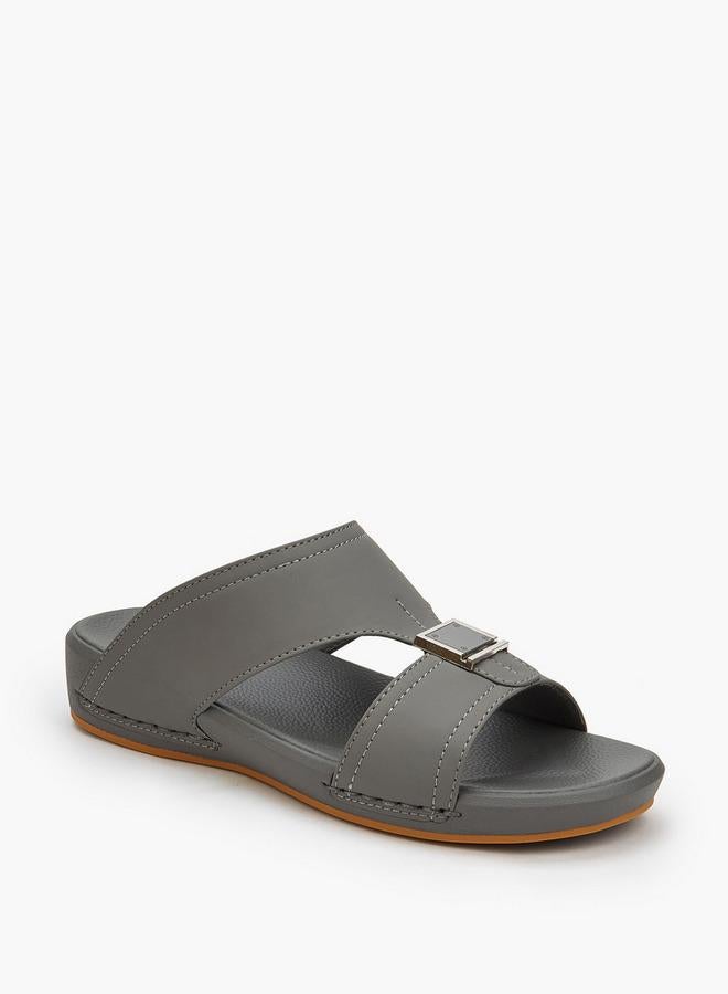 Al Waha Men Buckle Detail Arabic Sandals - Image 3
