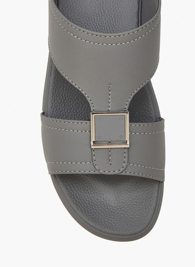 Al Waha Men Buckle Detail Arabic Sandals - Image 4