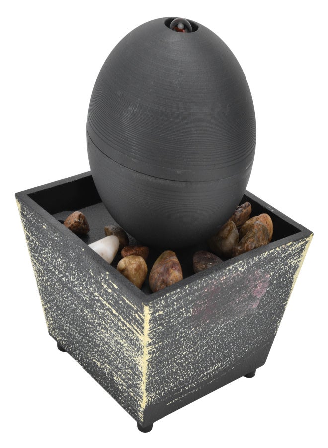 3V USB Indoor Tabletop Ball Fountain with LED Light and Stone Desktop Fountain for Home Office Decor - Image 2