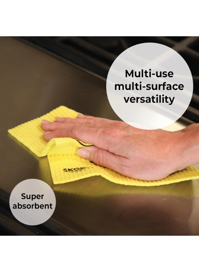 Skoy Skoy Cloth, 8-Pack Versatile Swedish Dishcloths for Kitchen and Household Use, Reusable Cleaning Cloths, Planet-Friendly, Dishwasher and Dryer-Safe, Assorted Colors - Image 2