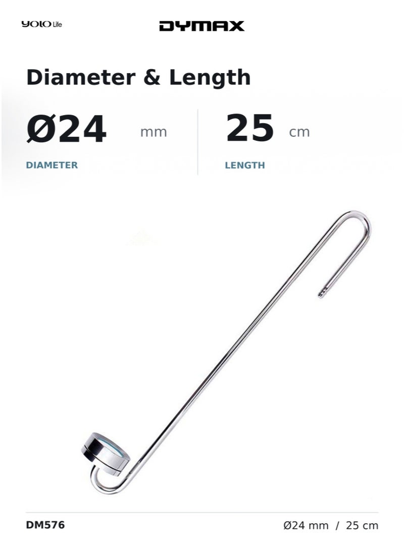 Dymax Stainless Steel CO2 Diffuser 24mm 25cm, Aquarium Diffuser, Ceramic Disc CO2 Refinement System for Planted Tanks, Aquascaping, Fish Keeping - Image 3