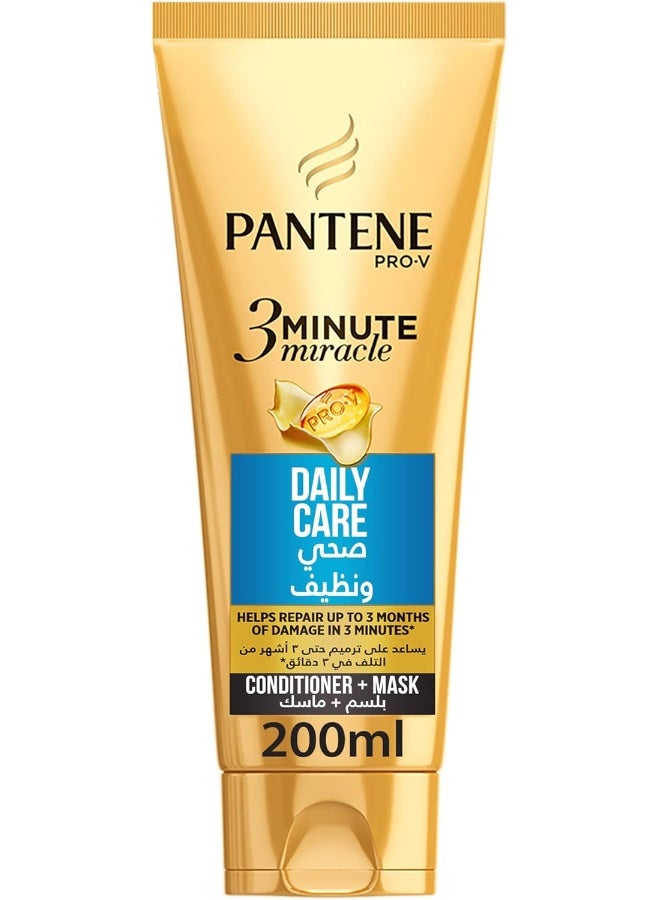 Pantene Pro-V 3 Minute Miracle Daily Care Conditioner + Mask 200 ml - Image 1