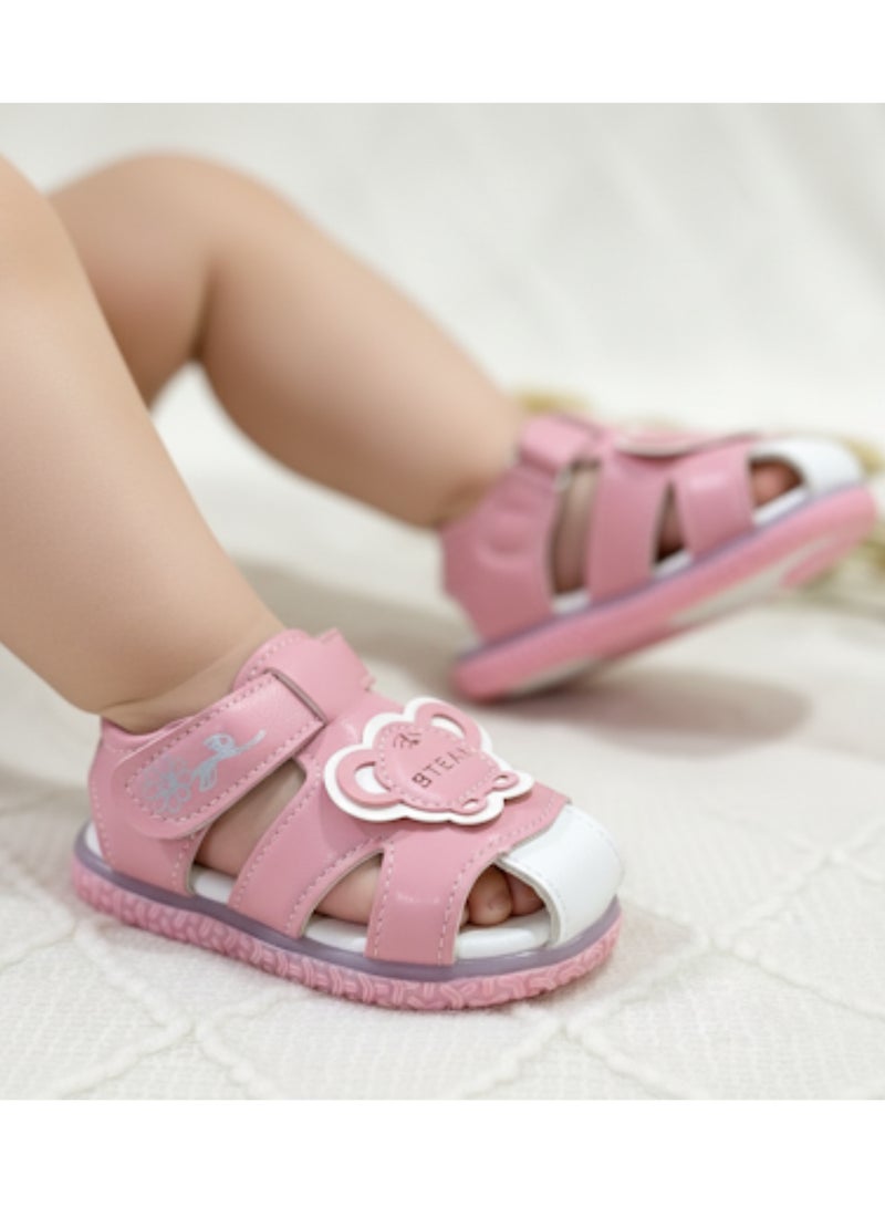 Toobaco Printed Children's Light-Up Sandals With Hook-And-Loop Closure - Image 1