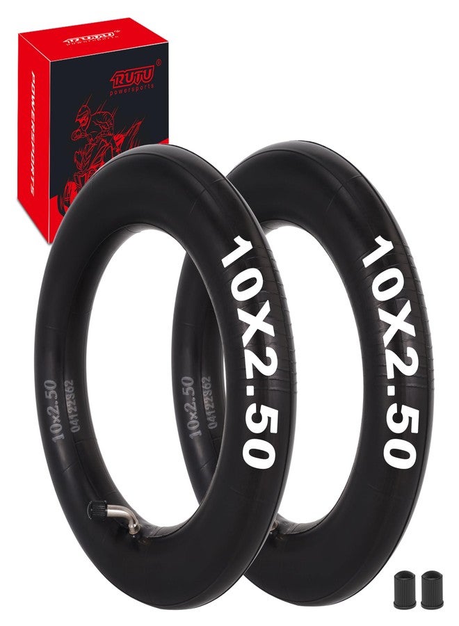 أنابيب داخلية RUTU مقاس 10x2.50/2.75، أكثر سمكًا بنسبة 45%، عبوة من قطعتين مع صمام منحني بزاوية 35 درجة - Image 1