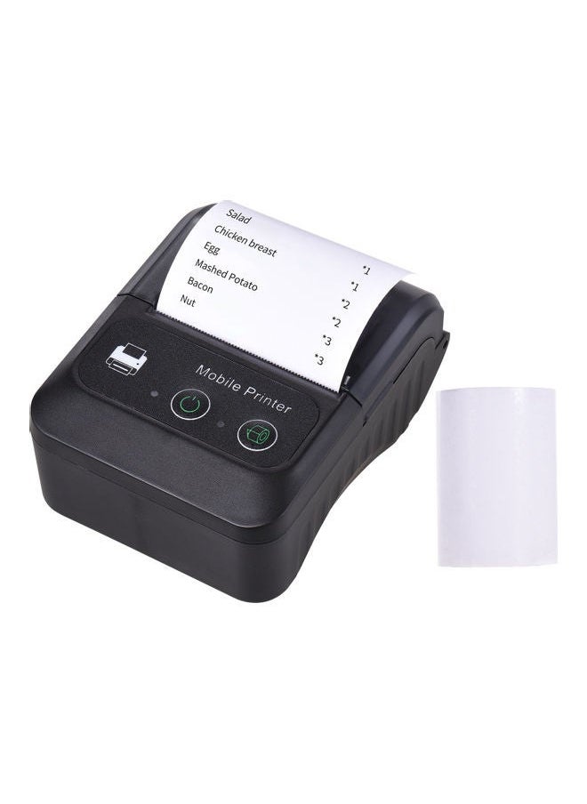 NIBEMINENT Portable Bluetooth Receipt Printer Black  - Image 1