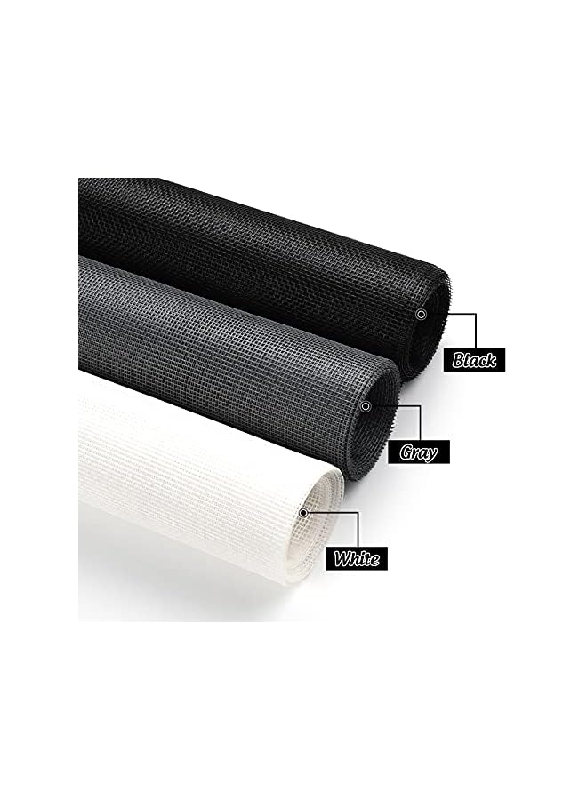 The Bros شاشات نوافذ قابلة للتعديل 59" x 106" مع أداة دوارة ومشبك شاشة، شبكة ألياف زجاجية مخصصة، استبدال شاشة النوافذ للأبواب وشاشات الفناء، رمادي - Image 3