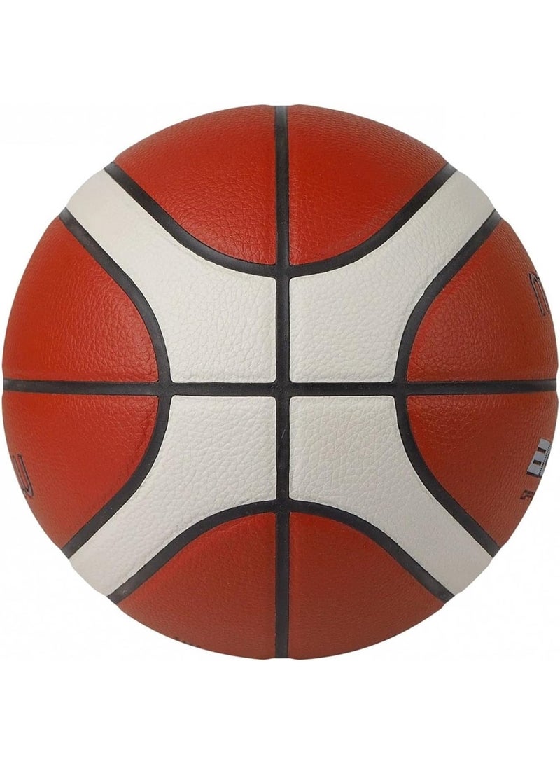 Molten B7G3000 Size 7 Basketball | Synthetic Leather | 12-Panel Design | Indoor & Outdoor Training Ball | Orange/Ivory - Image 2