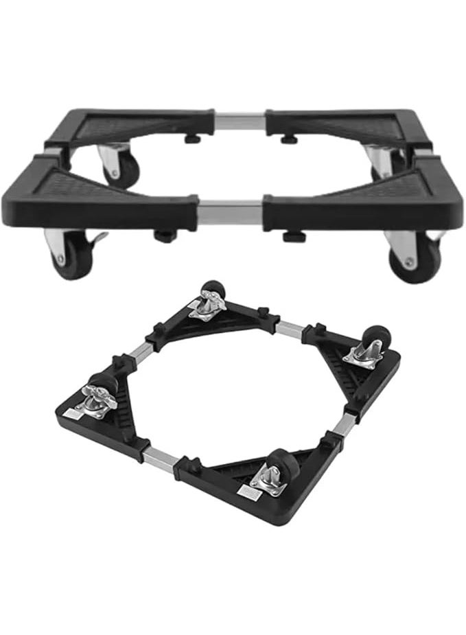 Adjustable Movable Stand for Washing Machine & Refrigerator – Heavy Duty Base with Wheels, Supports up to 138kg - Image 1