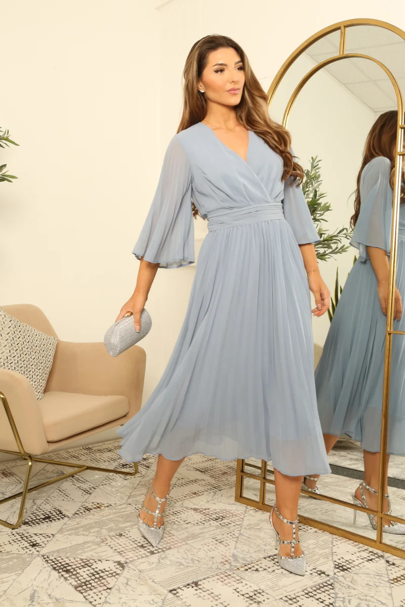 دبل سكند فستان شيفون مطوي بلف