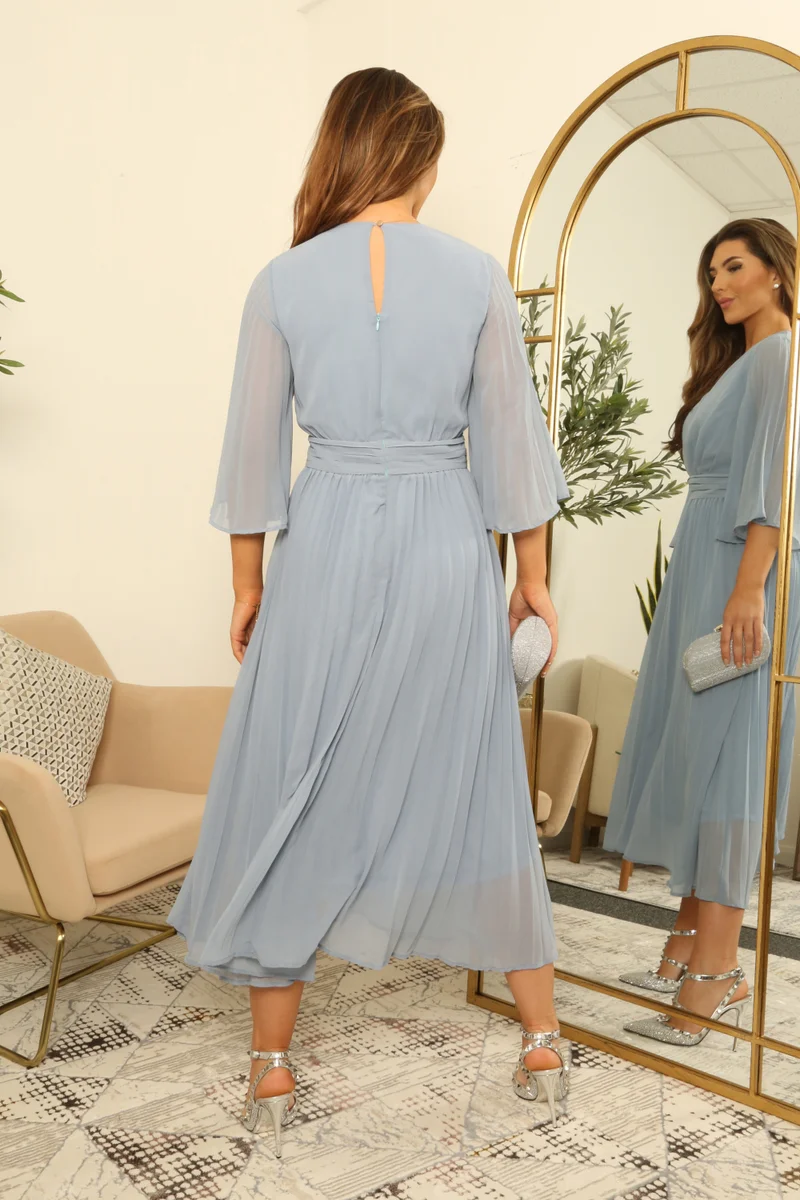 دبل سكند فستان شيفون مطوي بلف