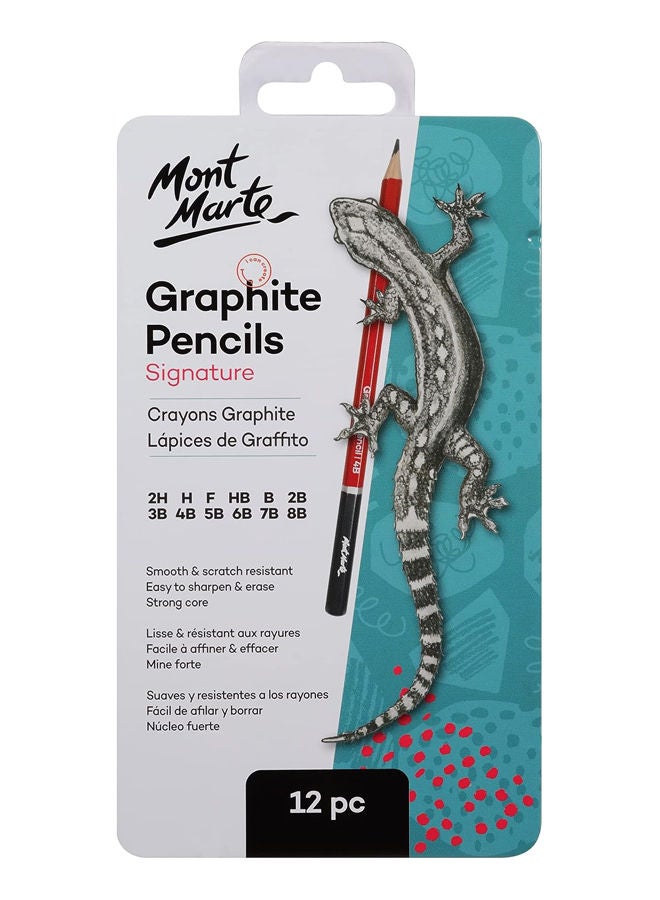 Mont Marte Mont Marte-Graphite Pencils 12Pieces  - Image 1