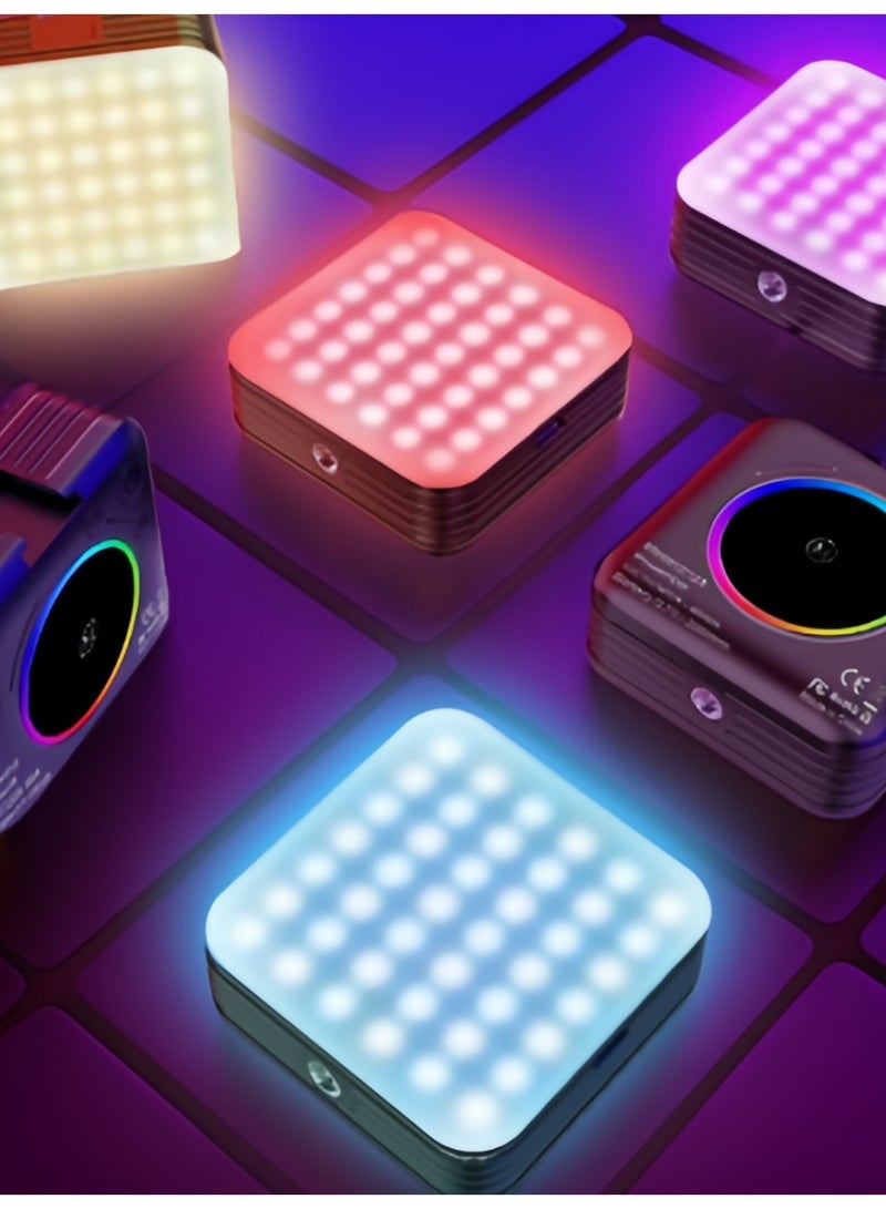 OasisLink RGB Video Light, Portable LED Camera Light 360° Full Color Photography, Illuminated Phone Clip + Infinite Knob, Suitable for YouTube, Video Blog  - Image 2