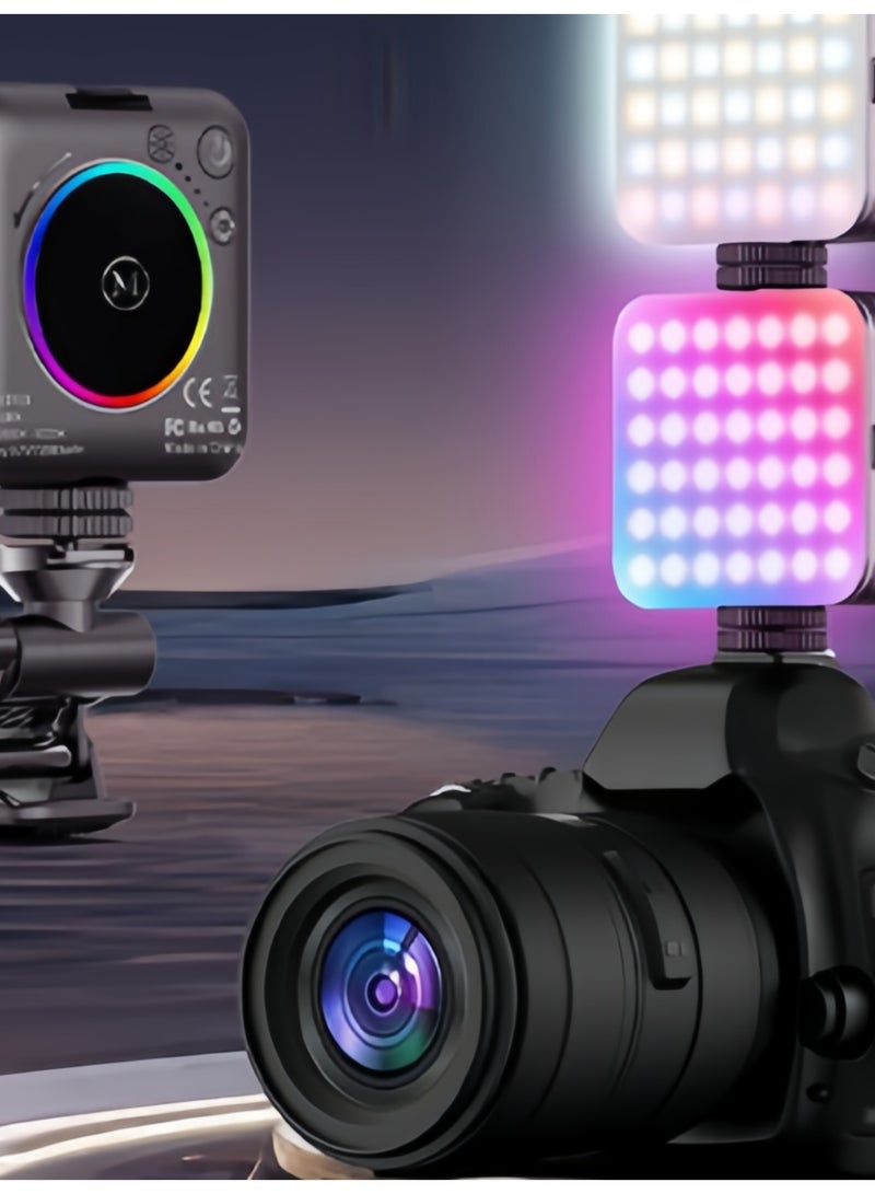 OasisLink RGB Video Light, Portable LED Camera Light 360° Full Color Photography, Illuminated Phone Clip + Infinite Knob, Suitable for YouTube, Video Blog  - Image 3