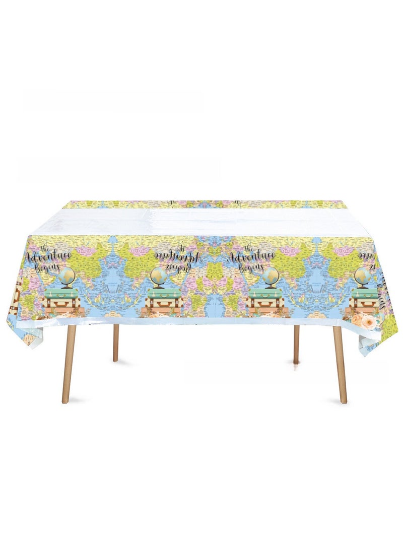 Generic Travel Adventure Retirement Party Supplies Tablecloth 1p-Travel Adventure 