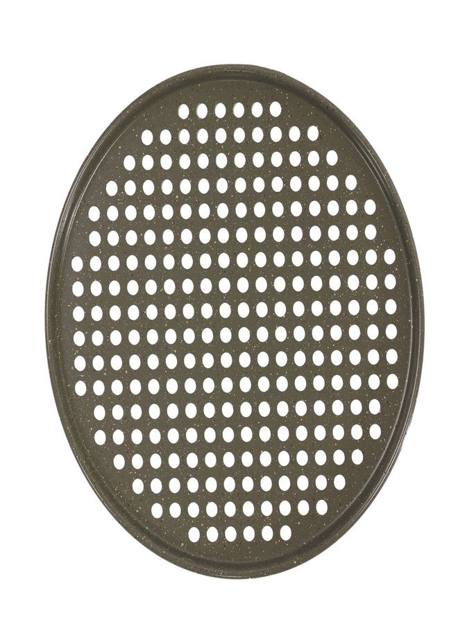 casaWare 2pc 12-inch Ultimate Pizza Pan Set, Nonstick, Ceramic Coated, (1) Solid, (1) Perforated (Silver Granite) - Image 5