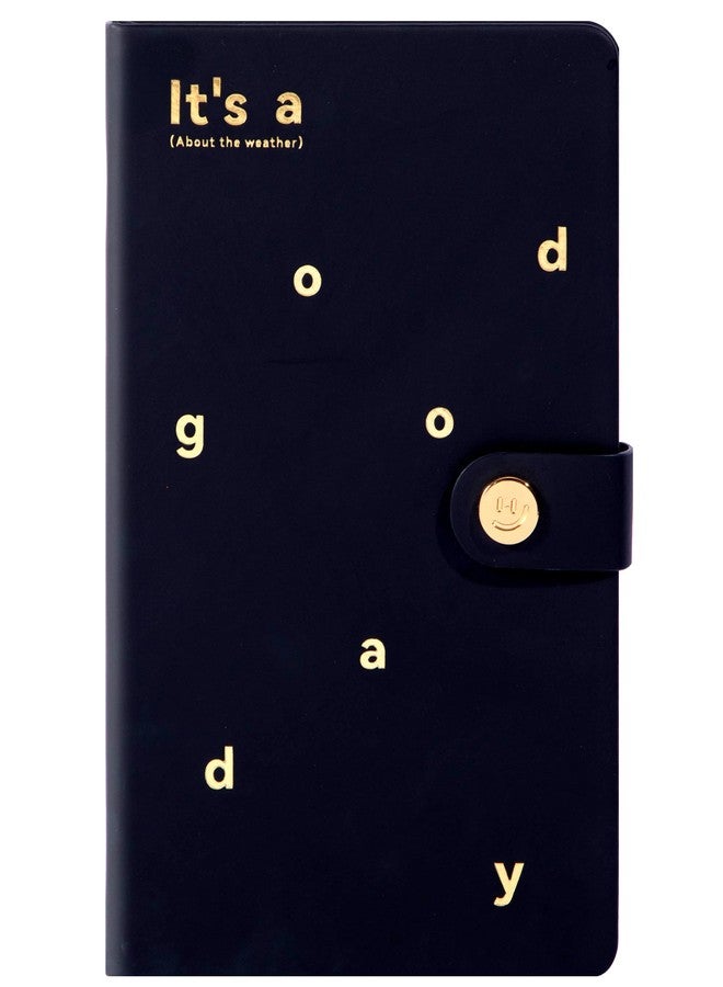 FLYING EAGLE Aesthetic Diary for Girls Women Cute Hardcover Teen Journals Waterproof Daily Diary for Writing with Bookmark, Metal Snap, 100GSM Thick Paper 3 Mixed Pages Grid+To Do List+Blank, Black - Image 1