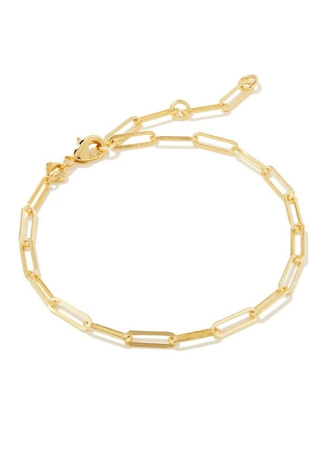 Kendra Scott Kendra Scott Courtney Paperclip Bracelet in 14k Gold-Plated Brass, Fashion Jewelry for Women  - Image 1